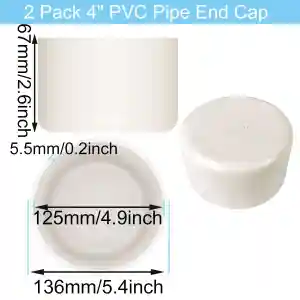 Cunguv PVC Pipe End Cap Plug 4 Inches